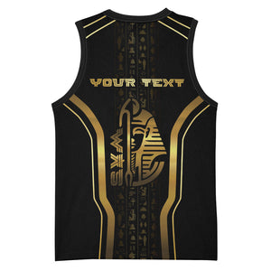 Personalized Egypt Was Sceptre Basketball Jersey Gold Pharaoh Patterns