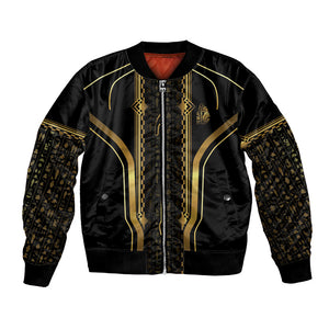 Personalized Egypt Was Sceptre Bomber Jacket Gold Pharaoh Patterns