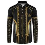 Personalized Egypt Was Sceptre Button Sweatshirt Gold Pharaoh Patterns