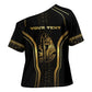 Personalized Egypt Was Sceptre Cross Shoulder Shirt Gold Pharaoh Patterns