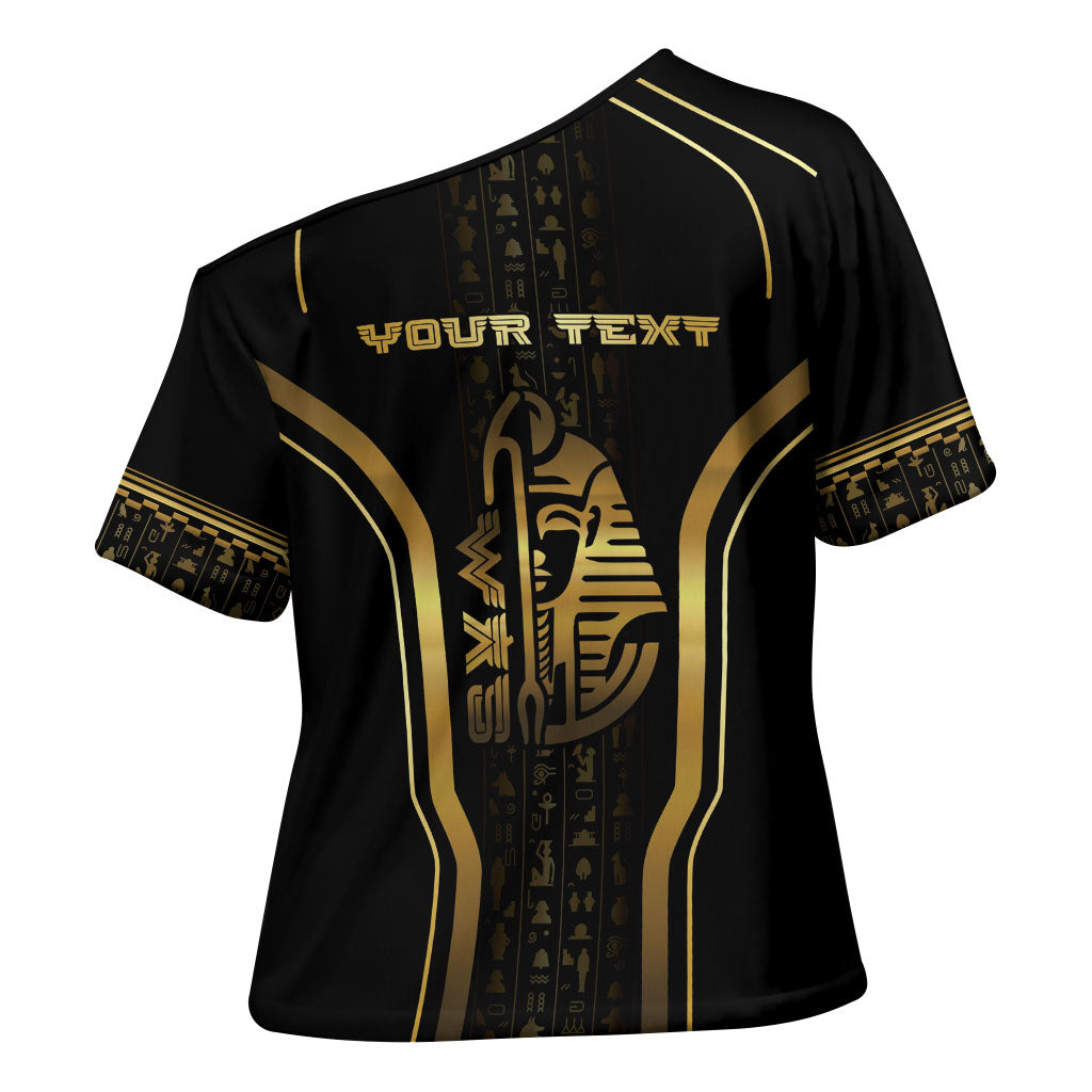 Personalized Egypt Was Sceptre Cross Shoulder Shirt Gold Pharaoh Patterns