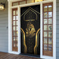 Personalized Egypt Was Sceptre Door Cover Gold Pharaoh Patterns