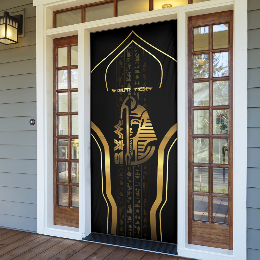 Personalized Egypt Was Sceptre Door Cover Gold Pharaoh Patterns