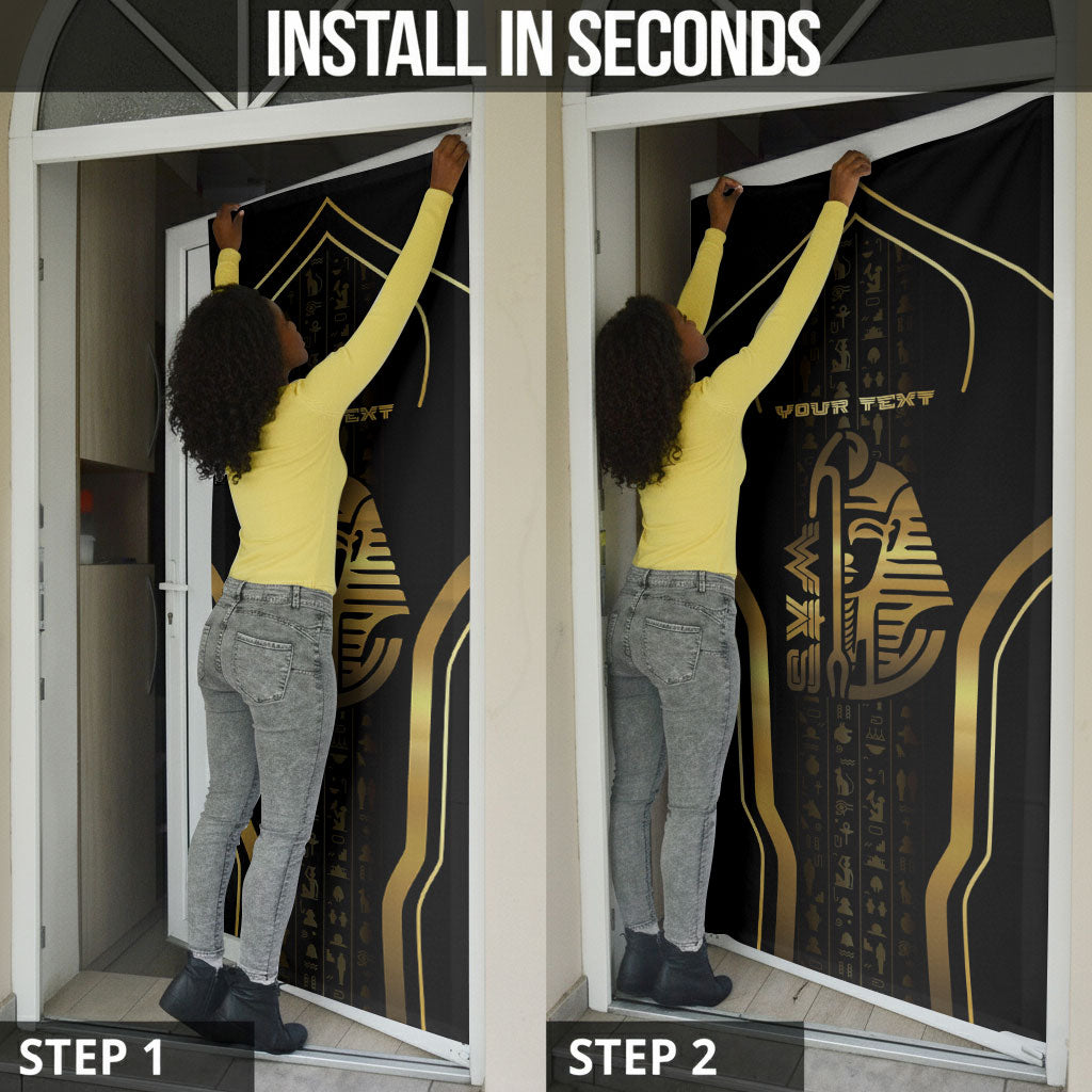 Personalized Egypt Was Sceptre Door Cover Gold Pharaoh Patterns