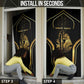 Personalized Egypt Was Sceptre Door Cover Gold Pharaoh Patterns