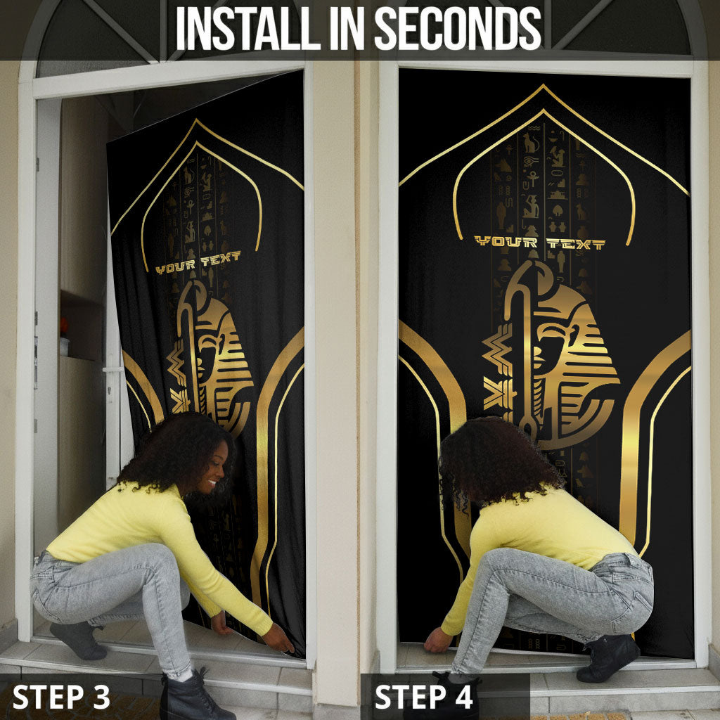 Personalized Egypt Was Sceptre Door Cover Gold Pharaoh Patterns
