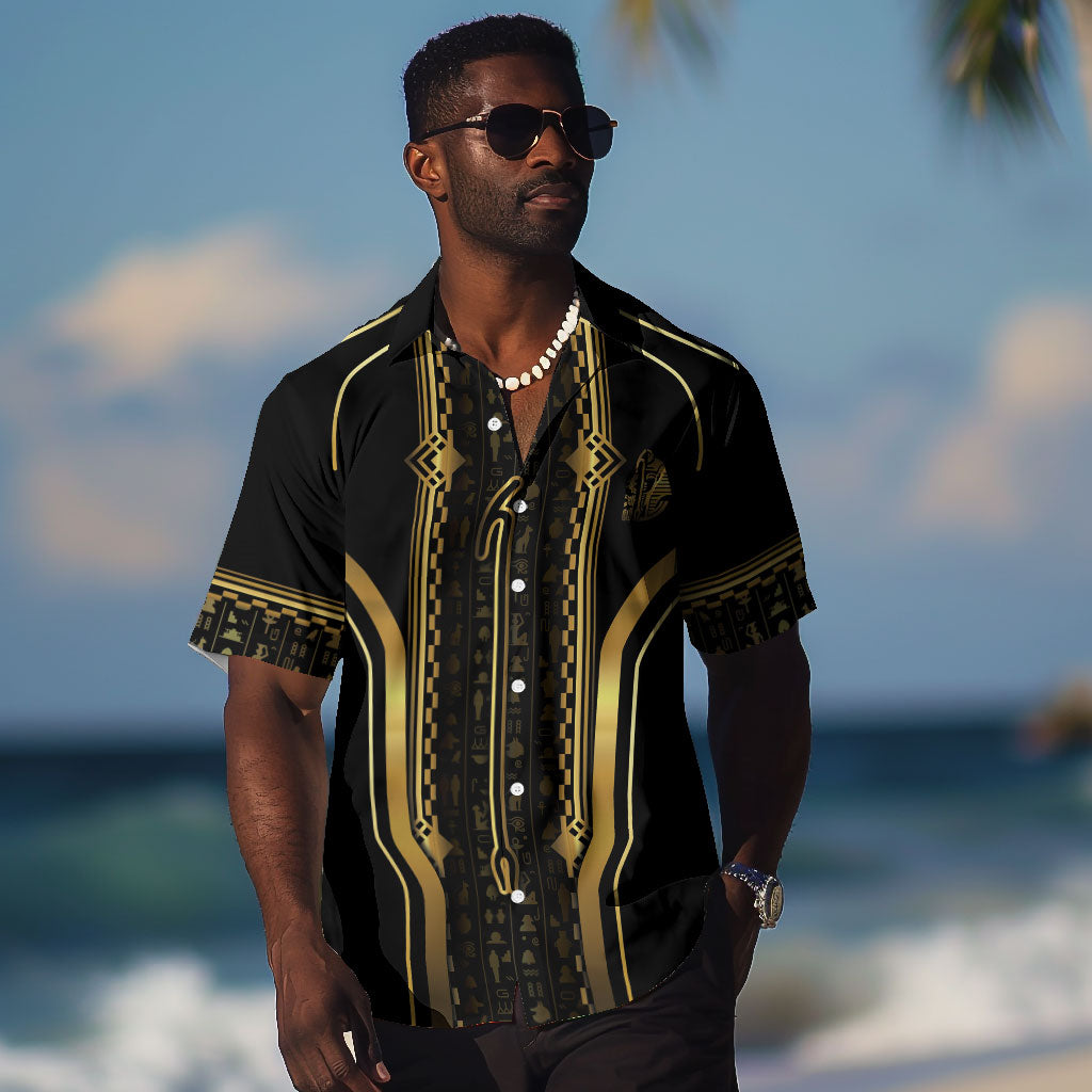 Personalized Egypt Was Sceptre Hawaiian Shirt Gold Pharaoh Patterns