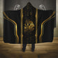 Egypt Was Sceptre Hooded Blanket Gold Pharaoh Patterns