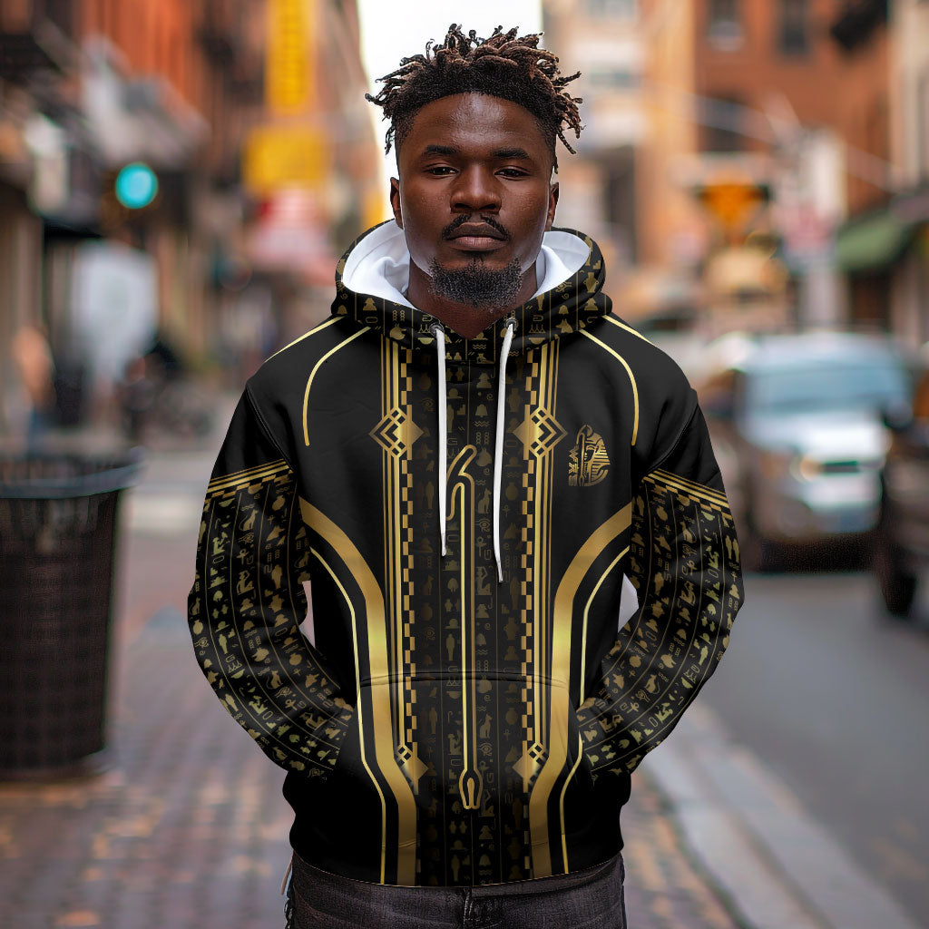 Personalized Egypt Was Sceptre Hoodie Gold Pharaoh Patterns
