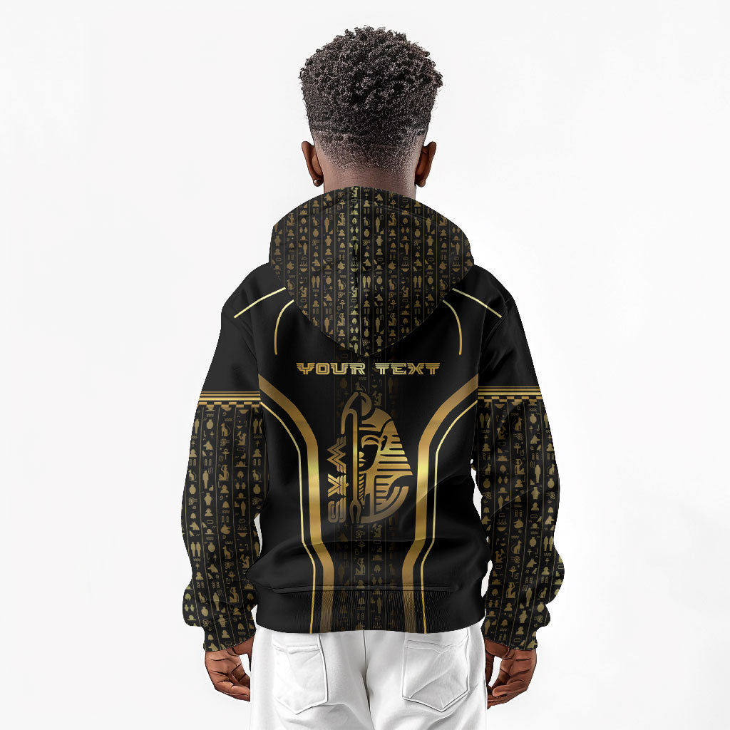 Personalized Egypt Was Sceptre Kid Hoodie Gold Pharaoh Patterns