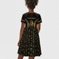 Personalized Egypt Was Sceptre Kid Short Sleeve Dress Gold Pharaoh Patterns