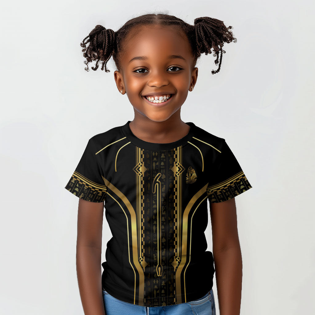 Personalized Egypt Was Sceptre Kid T shirt Gold Pharaoh Patterns