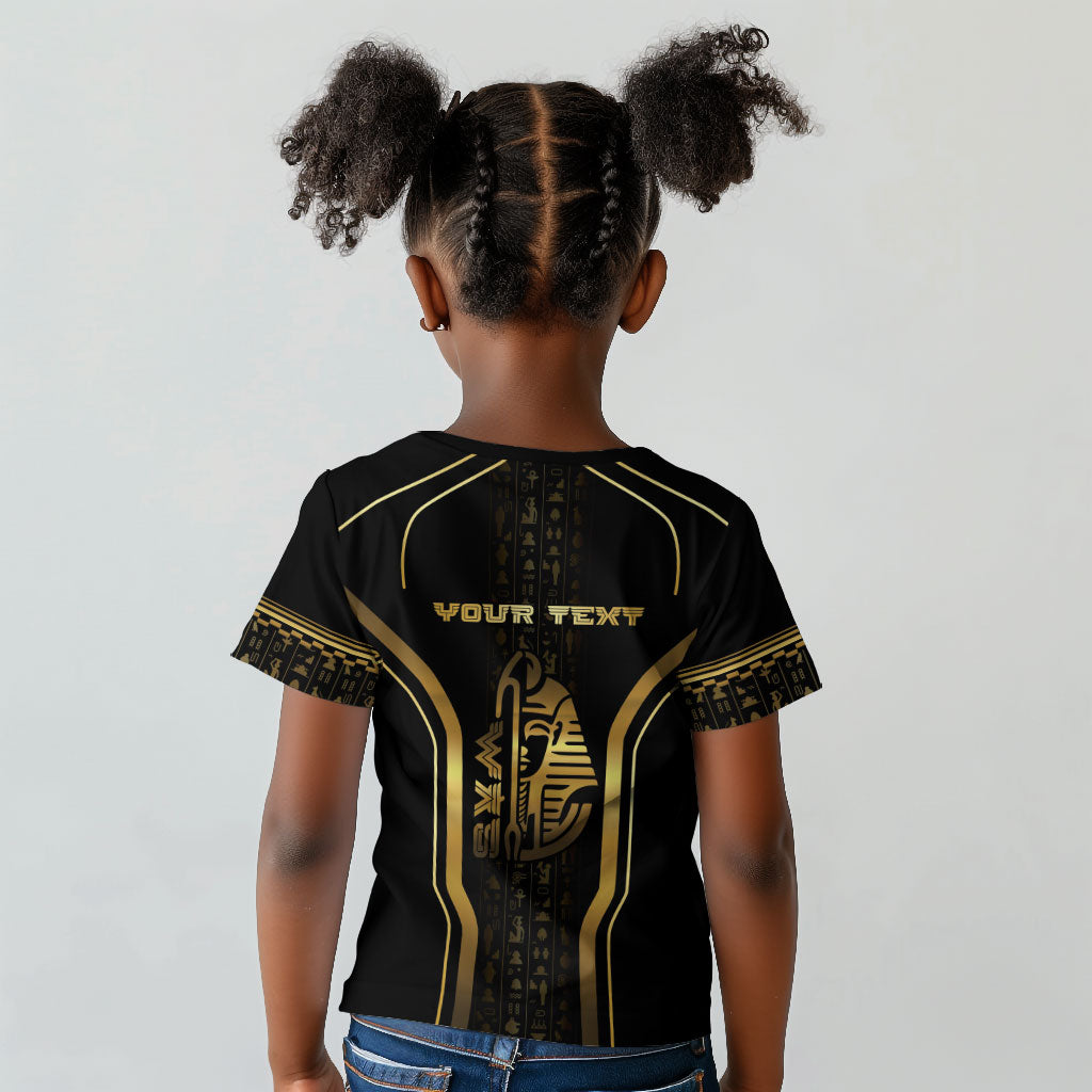 Personalized Egypt Was Sceptre Kid T shirt Gold Pharaoh Patterns