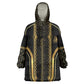 Personalized Egypt Was Sceptre Kid Wearable Blanket Hoodie Gold Pharaoh Patterns