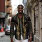 Personalized Egypt Was Sceptre Long Sleeve Button Shirt Gold Pharaoh Patterns