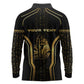 Personalized Egypt Was Sceptre Long Sleeve Polo Shirt Gold Pharaoh Patterns