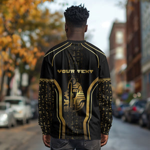 Personalized Egypt Was Sceptre Long Sleeve Shirt Gold Pharaoh Patterns