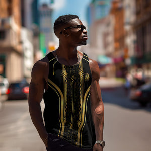Personalized Egypt Was Sceptre Men Tank Top Gold Pharaoh Patterns