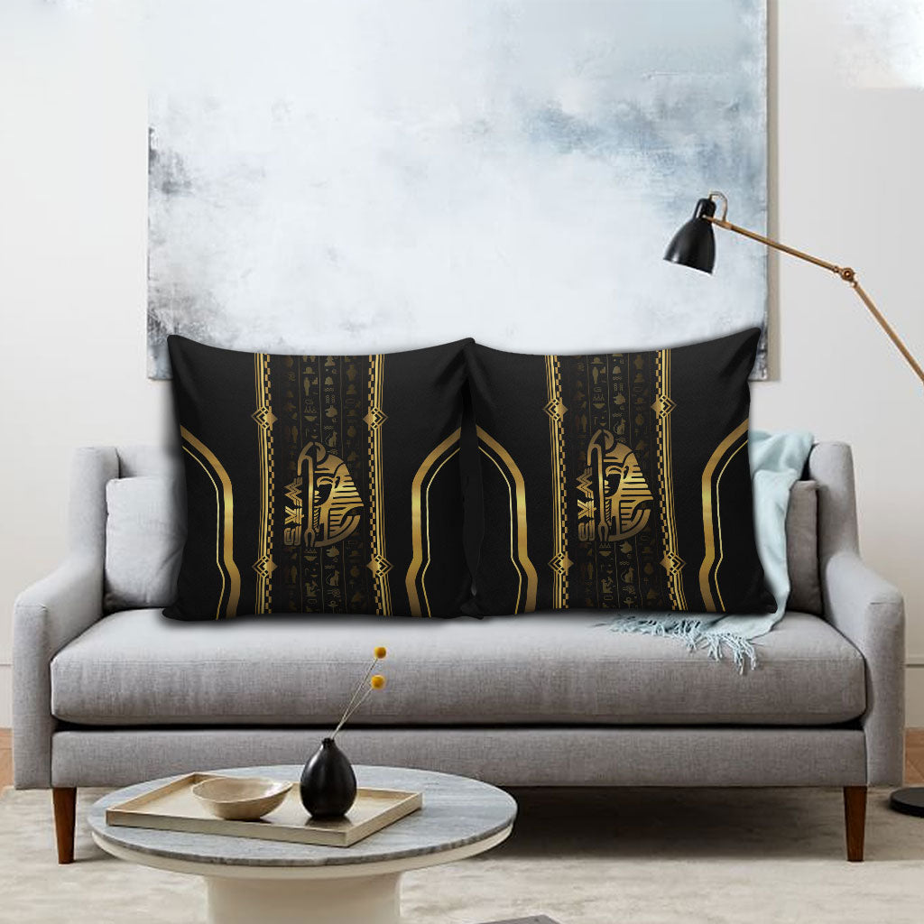 Egypt Was Sceptre Pillow Cover Gold Pharaoh Patterns