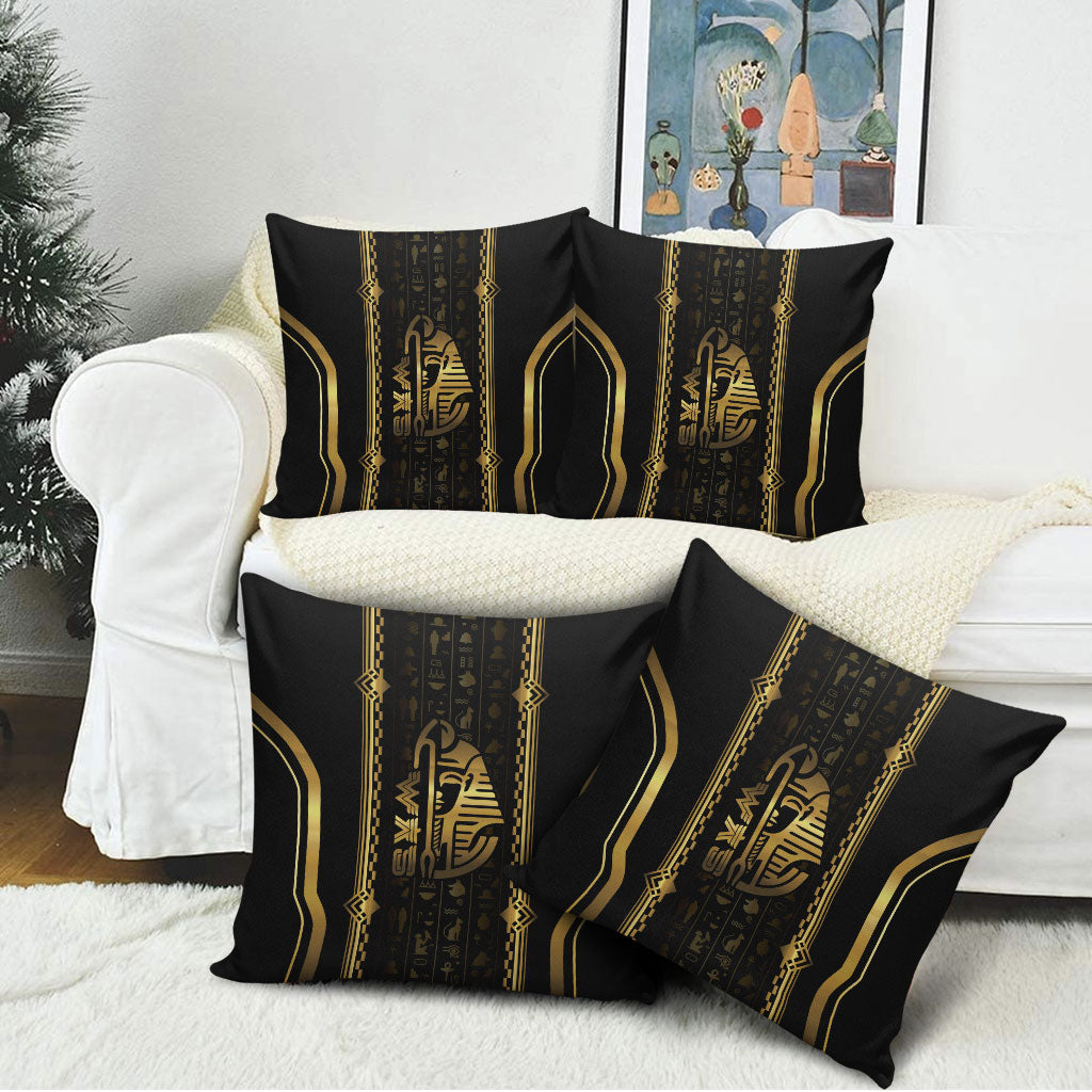 Egypt Was Sceptre Pillow Cover Gold Pharaoh Patterns