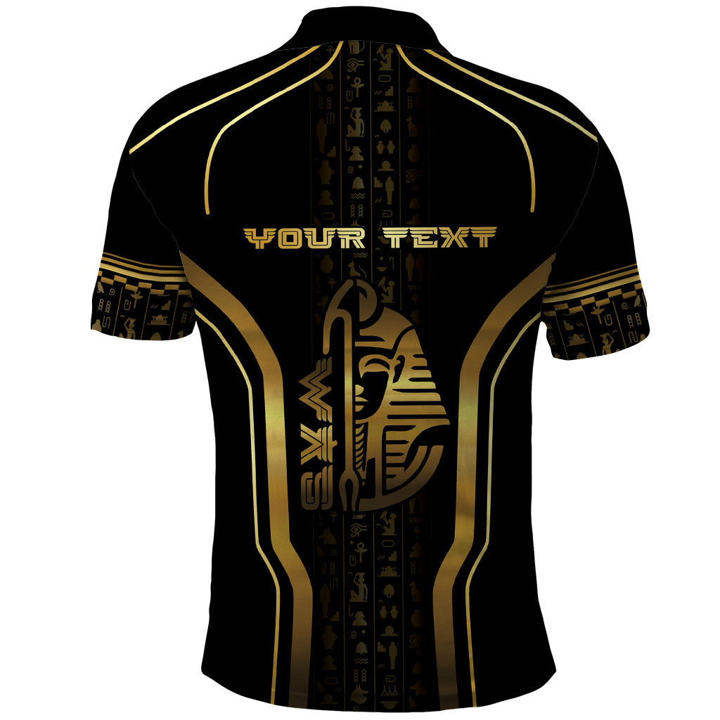 Personalized Egypt Was Sceptre Polo Shirt Gold Pharaoh Patterns