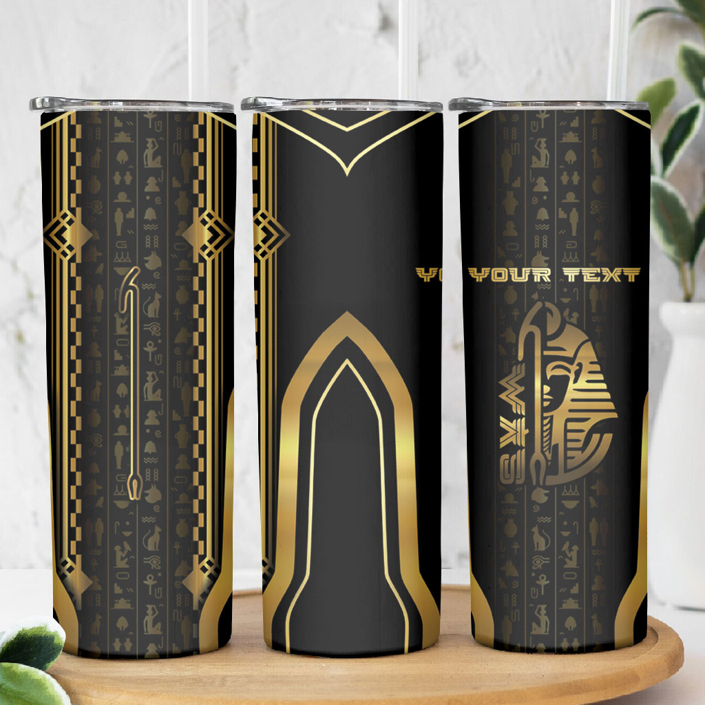 Personalized Egypt Was Sceptre Skinny Tumbler Gold Pharaoh Patterns