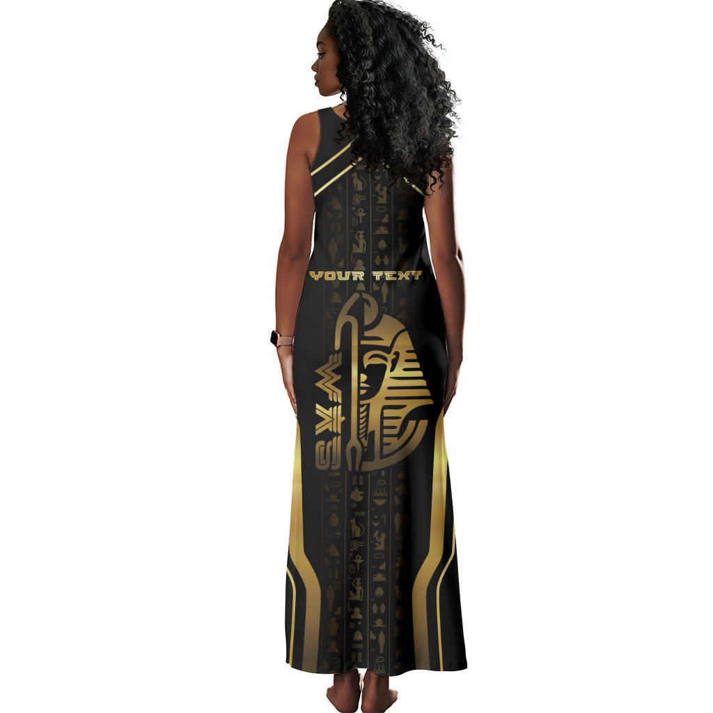 Personalized Egypt Was Sceptre Tank Maxi Dress Gold Pharaoh Patterns