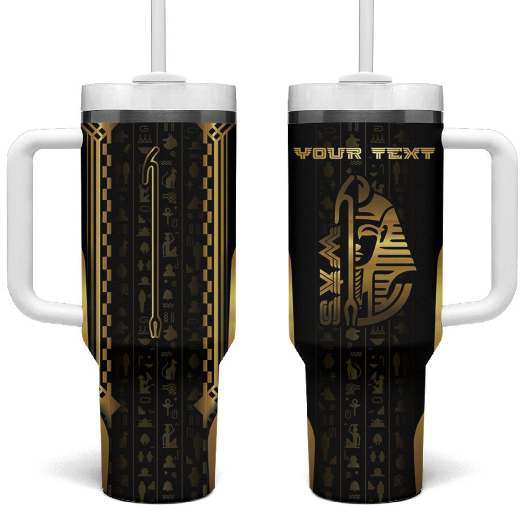 Personalized Egypt Was Sceptre Tumbler With Handle Gold Pharaoh Patterns