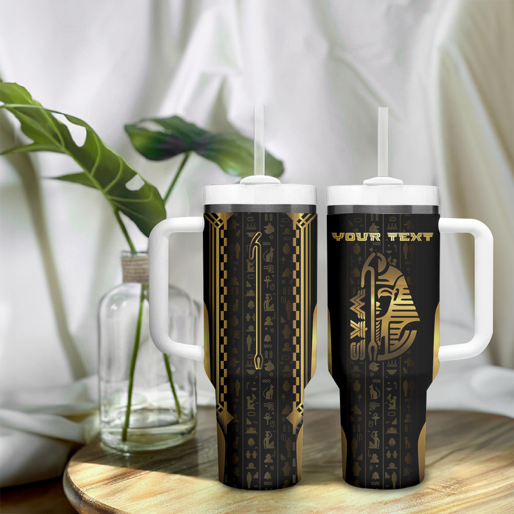 Personalized Egypt Was Sceptre Tumbler With Handle Gold Pharaoh Patterns