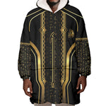 Personalized Egypt Was Sceptre Wearable Blanket Hoodie Gold Pharaoh Patterns