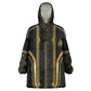 Personalized Egypt Was Sceptre Wearable Blanket Hoodie Gold Pharaoh Patterns