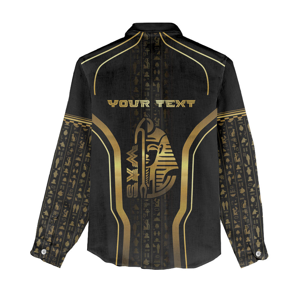 Personalized Egypt Was Sceptre Women Casual Shirt Gold Pharaoh Patterns