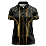 Personalized Egypt Was Sceptre Women Polo Shirt Gold Pharaoh Patterns