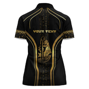 Personalized Egypt Was Sceptre Women Polo Shirt Gold Pharaoh Patterns