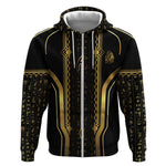 Personalized Egypt Was Sceptre Zip Hoodie Gold Pharaoh Patterns