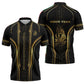 Personalized Egypt Was Sceptre Zipper Polo Shirt Gold Pharaoh Patterns