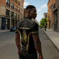 Personalized Egypt Was Sceptre Zipper Polo Shirt Gold Pharaoh Patterns