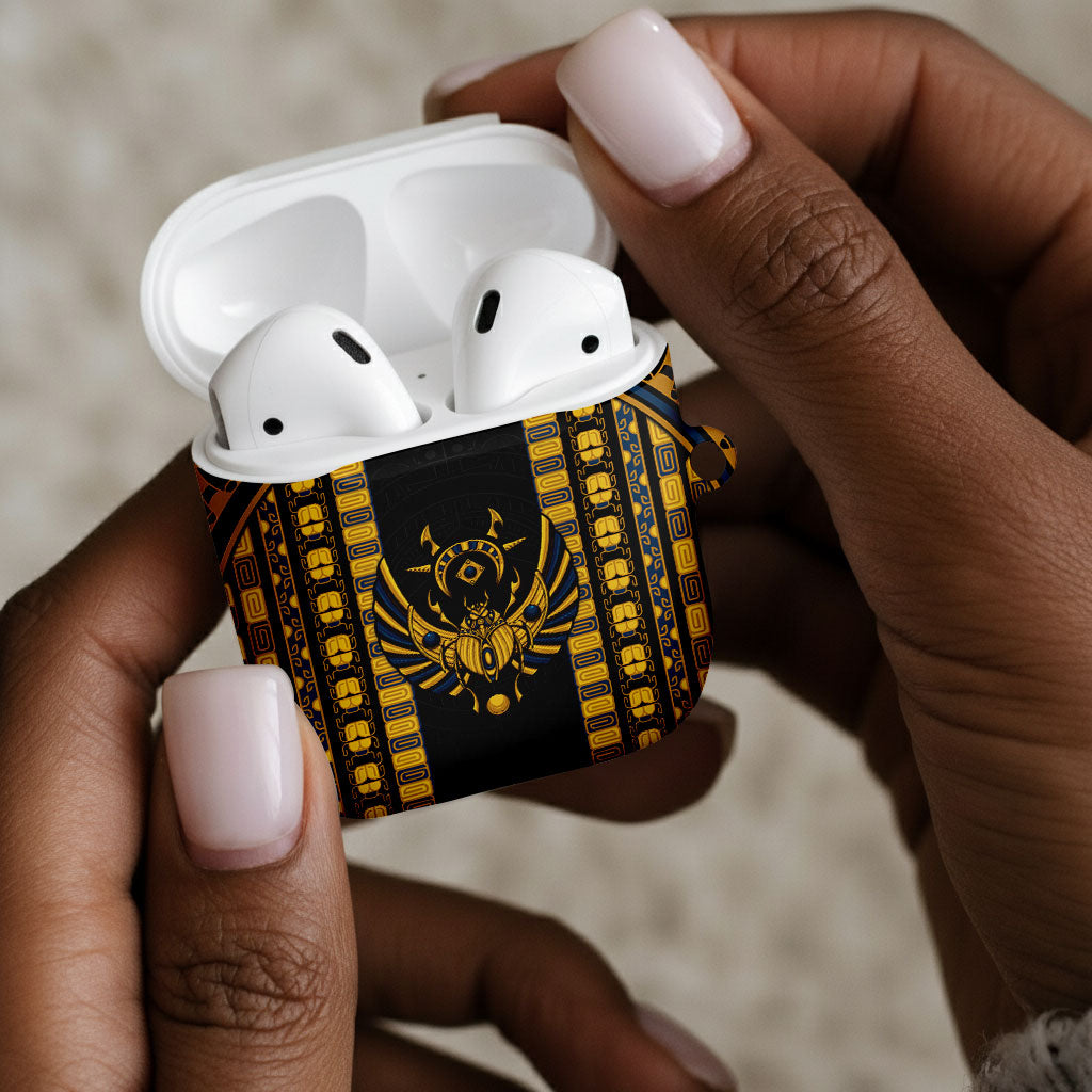 Egypt The Scarab Beetle AirPods Case Winged Solar Amulet Symbol