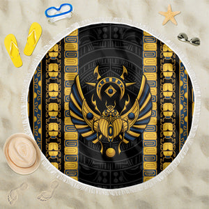 Egypt The Scarab Beetle Beach Blanket Winged Solar Amulet Symbol