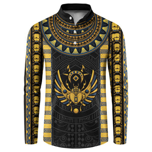Egypt The Scarab Beetle Button Sweatshirt Winged Solar Amulet Symbol