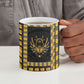 Egypt The Scarab Beetle Ceramic Mug Winged Solar Amulet Symbol