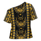 Egypt The Scarab Beetle Cross Shoulder Shirt Winged Solar Amulet Symbol