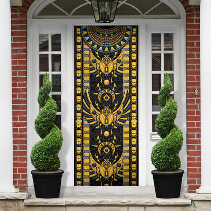 Egypt The Scarab Beetle Door Cover Winged Solar Amulet Symbol