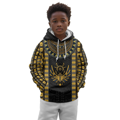 Egypt The Scarab Beetle Kid Hoodie Winged Solar Amulet Symbol
