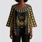 Egypt The Scarab Beetle Kimono Sleeve Blouse Winged Solar Amulet Symbol