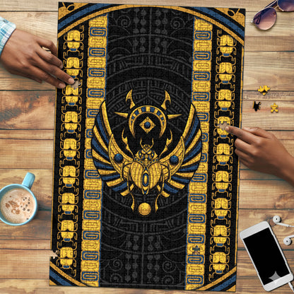 Egypt The Scarab Beetle Puzzle Winged Solar Amulet Symbol