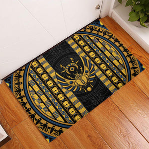 Egypt The Scarab Beetle Rubber Doormat Winged Solar Amulet Symbol