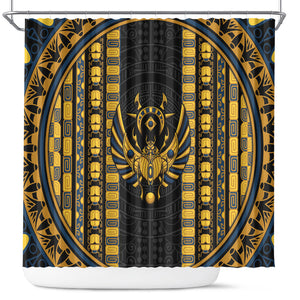 Egypt The Scarab Beetle Shower Curtain Winged Solar Amulet Symbol