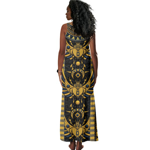Egypt The Scarab Beetle Tank Maxi Dress Winged Solar Amulet Symbol