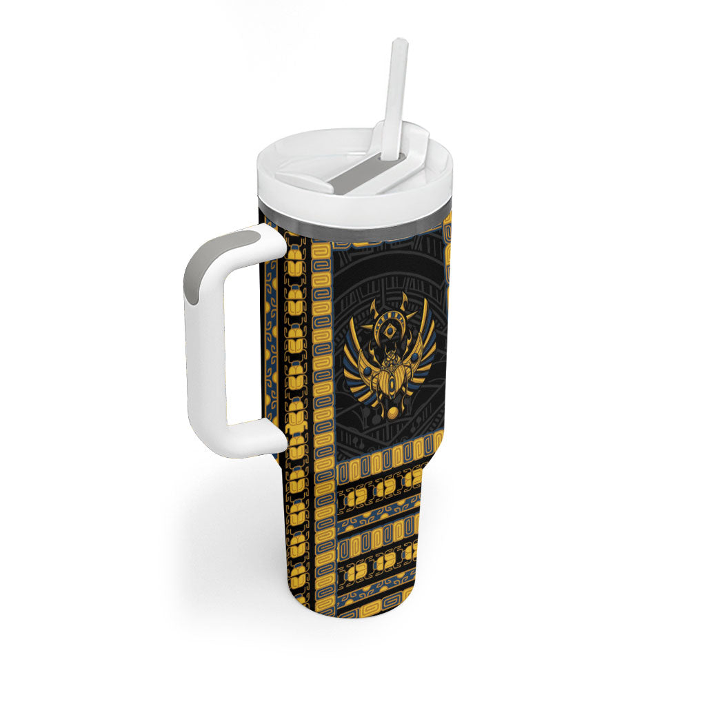 Egypt The Scarab Beetle Tumbler With Handle Winged Solar Amulet Symbol